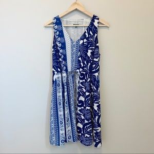 Anthropologie TL the letter BlueWhite Floral Dress